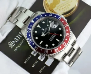 Men's Watches | Pilots Professional Watches | Sant Blanc ROLEX Mens Stainless Steel GMT Master II Blue Red 