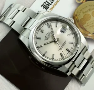 Men's Watches | Dress Watches | Sant Blanc ROLEX Mens Stainless Steel DateJust 36 Silver Index Dial Oyster Band Model 116200