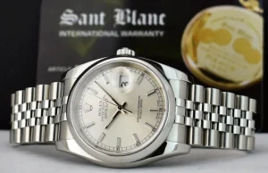 Dress Watches | Men's Watches | Sant Blanc ROLEX Mens Stainless Steel DATEJUST Silver Index Dial Jubilee Band Model 116200