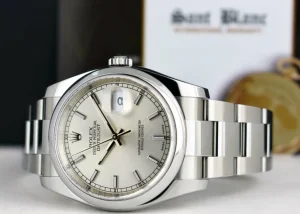 Men's Watches | Dress Watches | Sant Blanc ROLEX Mens Stainless Steel DateJust 36 Silver Index Dial Oyster Band Model 116200