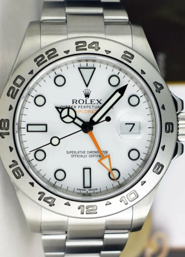 Sports Watches | Men's Watches | Sant Blanc ROLEX Mens Stainless Steel Explorer II White Index Dial Model 216570