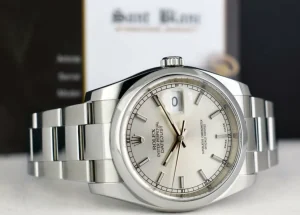 Men's Watches | Dress Watches | Sant Blanc ROLEX Mens Stainless Steel DateJust 36 Silver Index Dial Oyster Band Model 116200