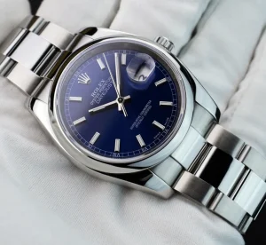 Men's Watches | Dress Watches | Sant Blanc ROLEX Mens Stainless Steel DateJust 36 Blue Index Dial Oyster Band Model 116200