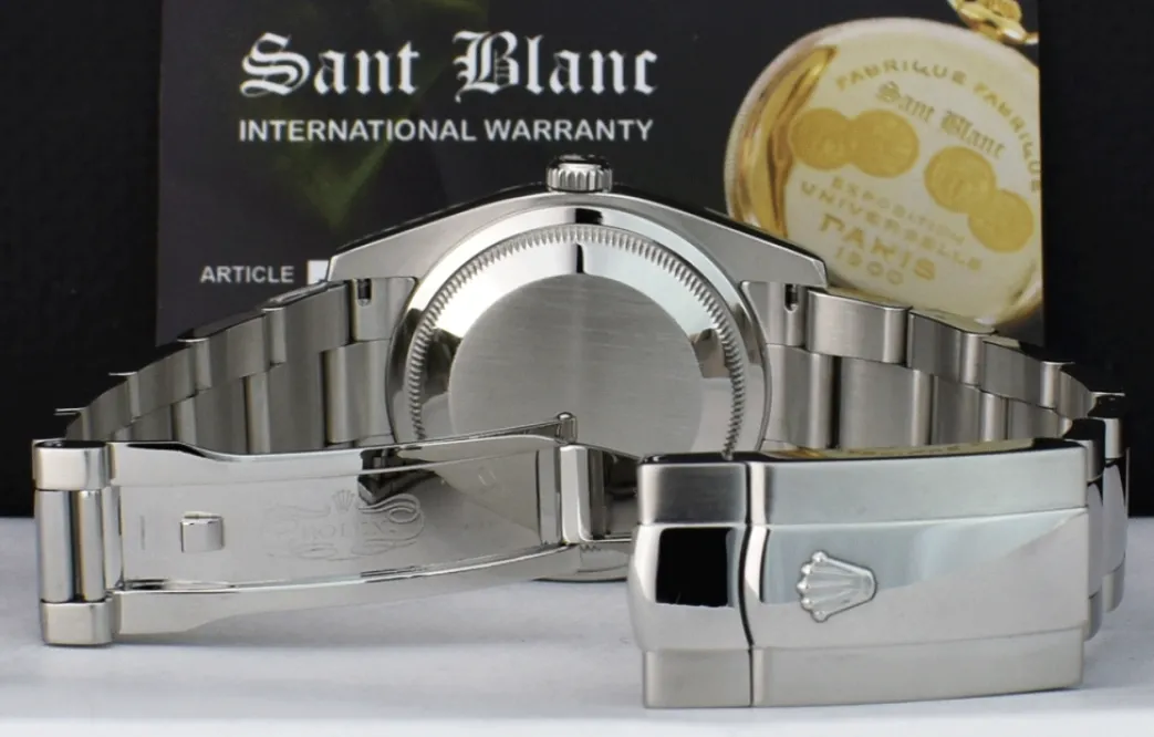 rolex_mens_stainless_stee_8-3.webp Men's Watches | Dress Watches | Sant Blanc ROLEX Mens Stainless Steel DateJust 36 Blue Index Dial Oyster Band Model 116200