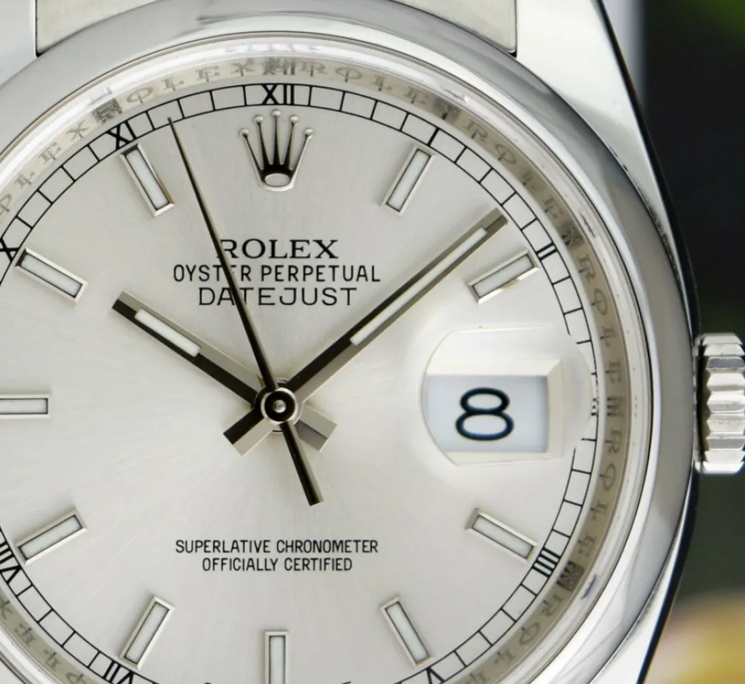 rolex_mens_stainless_stee_9-8.webp Men's Watches | Dress Watches | Sant Blanc ROLEX Mens Stainless Steel DateJust Silver Index Dial Oyster Band Model 116200