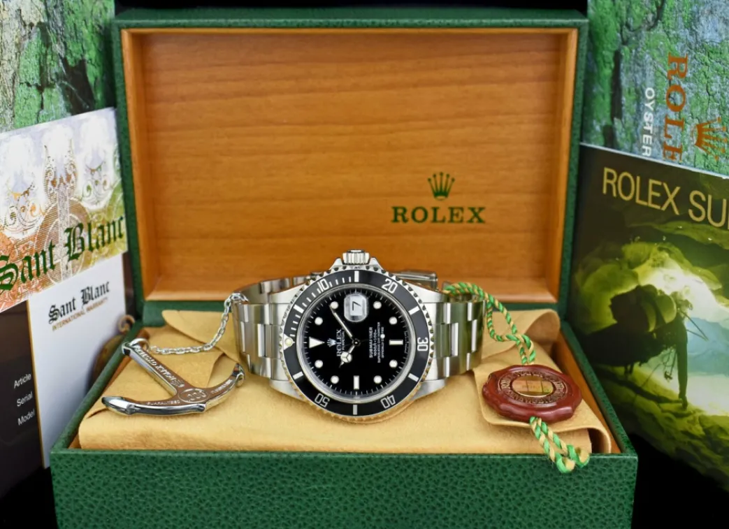 rolex_mens_vintage_stainl_0.webp Diving Professional Watches | Sports Watches | Sant Blanc ROLEX Mens Vintage Stainless Steel Submariner Black Dial Model 16610