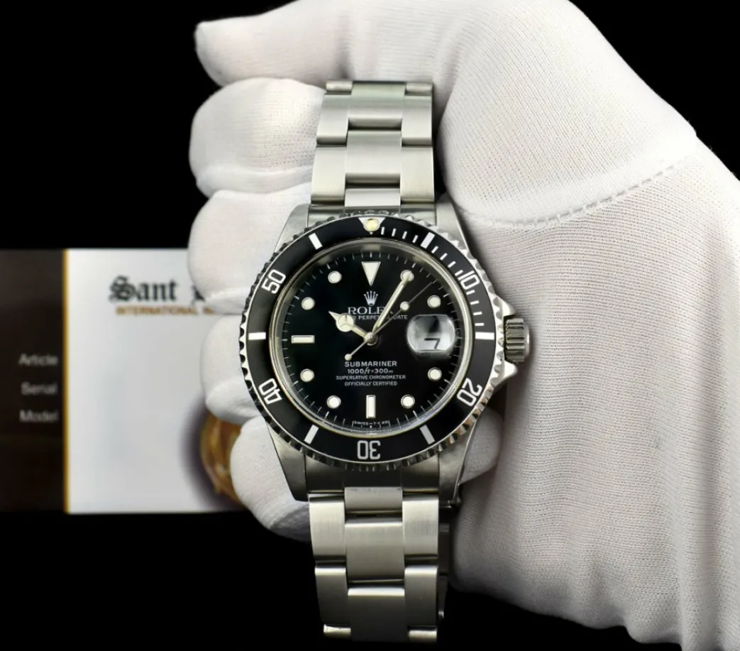 rolex_mens_vintage_stainl_1.webp Diving Professional Watches | Sports Watches | Sant Blanc ROLEX Mens Vintage Stainless Steel Submariner Black Dial Model 16610