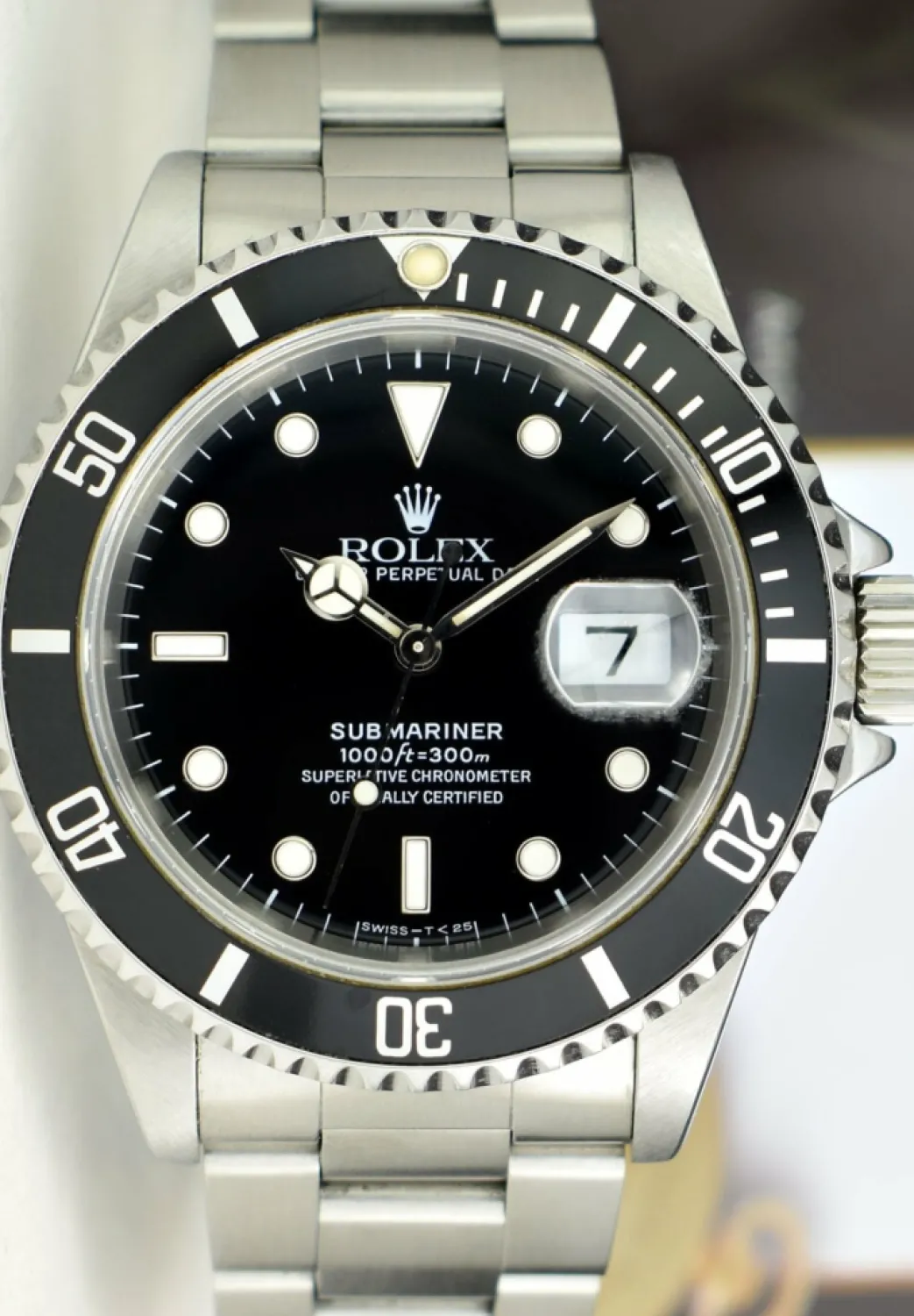 rolex_mens_vintage_stainl_7.webp Diving Professional Watches | Sports Watches | Sant Blanc ROLEX Mens Vintage Stainless Steel Submariner Black Dial Model 16610