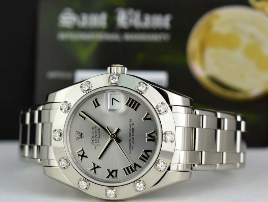 rolex_midsize_kt_white_go_3.webp The Masterpiece | Sant Blanc ROLEX Midsize 18kt White Gold Pearlmaster Masterpiece Silver Roman Model 81319