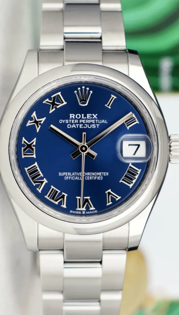Dress Watches | Sant Blanc ROLEX MidSize Stainless Steel Datejust 31 Blue Roman 2023 with Card Model 278240