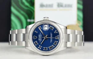 Dress Watches | Sant Blanc ROLEX MidSize Stainless Steel Datejust 31 Blue Roman 2023 with Card Model 278240
