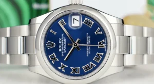 Dress Watches | Sant Blanc ROLEX MidSize Stainless Steel Datejust 31 Blue Roman 2023 with Card Model 278240