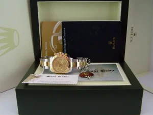 Sports Watches | Men's Watches | Sant Blanc ROLEX 40mm 18kt Gold & Stainless Steel Daytona Champagne Index Dial Model 116523