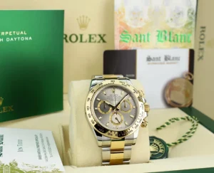 Sports Watches | Men's Watches | Sant Blanc ROLEX 40mm 18kt Gold & Stainless Steel Daytona Slate Index Dial Model 116503