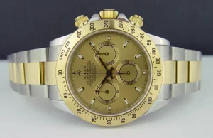 Sports Watches | Men's Watches | Sant Blanc ROLEX 40mm 18kt Gold & Stainless Steel Daytona Champagne Index Dial Model 116523