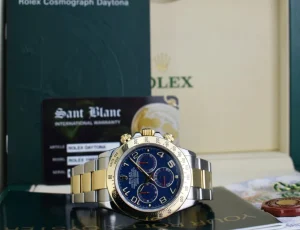 Sports Watches | Racing Professional Watches | Sant Blanc ROLEX 40mm 18kt Gold & Stainless Steel Daytona Blue Arabic 