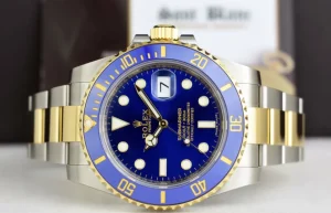 Sports Watches | Men's Watches | Sant Blanc ROLEX 40mm 18kt Gold & Stainless Steel Submariner Blue Dial Ceramic Bezel Model 116613LB