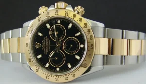 Sports Watches | Men's Watches | Sant Blanc ROLEX 40mm 18kt Gold & Stainless Steel Daytona Black Index Dial Model 116523