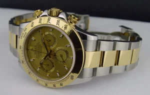 Sports Watches | Men's Watches | Sant Blanc ROLEX 40mm 18kt Gold & Stainless Steel Daytona Champagne Index Dial Model 116523