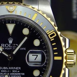 Diving Professional Watches | Men's Watches | Sant Blanc ROLEX 40mm 18kt Gold & Stainless Submariner Black Ceramic Model 116613