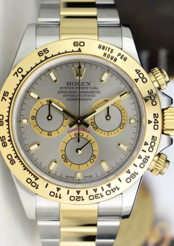 Sports Watches | Men's Watches | Sant Blanc ROLEX 40mm 18kt Gold & Stainless Steel Daytona Slate Index Dial Model 116503