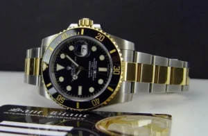 Diving Professional Watches | Men's Watches | Sant Blanc ROLEX 40mm 18kt Gold & Stainless Submariner Black Ceramic Model 116613