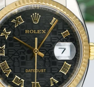 Dress Watches | Sant Blanc ROLEX 36mm 18kt Gold & Stainless Steel DateJust Black Jubilee Roman Dial Model 116233