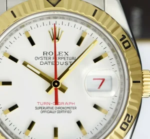 Men's Watches | Dress Watches | Sant Blanc ROLEX 36mm 18kt Gold & Stainless Steel Turn-O-Graph Datejust White Dial Model 116263