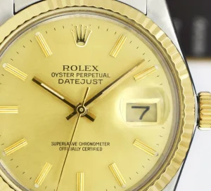 Dress Watches | Sant Blanc ROLEX 36mm 18kt Gold & Stainless Steel DateJust Champagne Stick Dial Model 16013