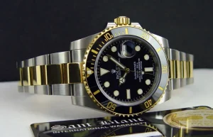 Diving Professional Watches | Men's Watches | Sant Blanc ROLEX 40mm 18kt Gold & Stainless Submariner Black Ceramic Model 116613
