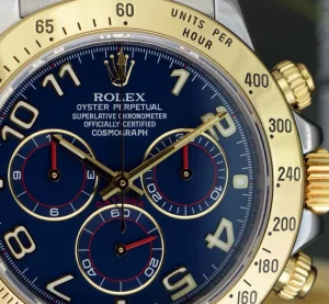 Sports Watches | Racing Professional Watches | Sant Blanc ROLEX 40mm 18kt Gold & Stainless Steel Daytona Blue Arabic 
