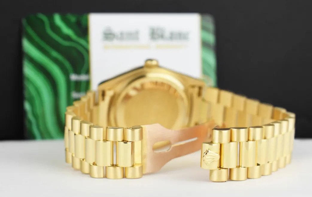 rolex_mm_kt_gold_day_date_4-1.webp President Dress Watches | Sant Blanc ROLEX 36mm 18kt Gold Day Date President Champagne Diamond Dial Model 18038