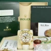 Men's Watches | Racing Professional Watches | Sant Blanc ROLEX 40mm 18kt Gold Daytona White Diamond Dial White Leather Strap Model 116518
