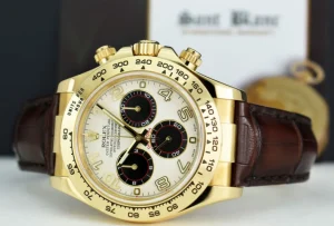 Men's Watches | Racing Professional Watches | Sant Blanc ROLEX 40mm 18kt Gold Daytona White & Black 