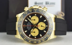 Sports Watches | Men's Watches | Sant Blanc ROLEX 40mm 18kt Gold Daytona Oysterflex Strap Black Paul Newman Model 116518LN