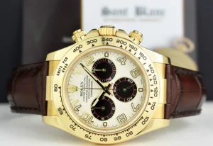 Men's Watches | Racing Professional Watches | Sant Blanc ROLEX 40mm 18kt Gold Daytona White & Black 