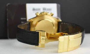 Racing Professional Watches | Sant Blanc ROLEX 40mm 18kt Gold Daytona Leather Strap Mother of Pearl Diamond Dial Model 116518
