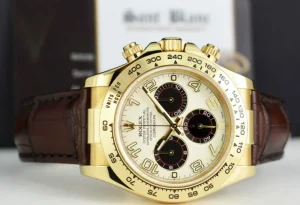 Men's Watches | Racing Professional Watches | Sant Blanc ROLEX 40mm 18kt Gold Daytona White & Black 
