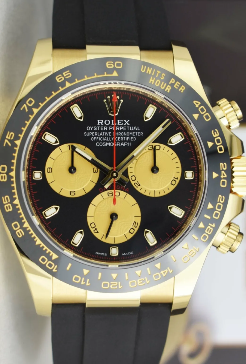rolex_mm_kt_gold_daytona__5-9.webp Sports Watches | Men's Watches | Sant Blanc ROLEX 40mm 18kt Gold Daytona Oysterflex Strap Black Paul Newman Model 116518LN