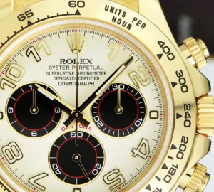 Men's Watches | Racing Professional Watches | Sant Blanc ROLEX 40mm 18kt Gold Daytona White & Black 