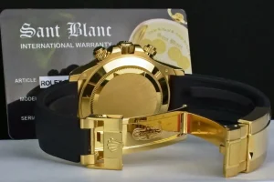 Sports Watches | Racing Professional Watches | Sant Blanc ROLEX 40mm 18kt Gold Daytona on Rubber Strap Champagne Paul Newman Model 116518LN