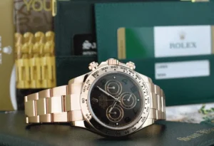 Men's Watches | Racing Professional Watches | Sant Blanc ROLEX 40mm 18kt Rose Gold Daytona Chocolate Arabic Dial Model 116505