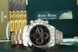 Men's Watches | Racing Professional Watches | Sant Blanc ROLEX 40mm 18kt Rose Gold Daytona Chocolate Arabic Dial Model 116505