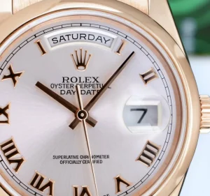 President Dress Watches | Sant Blanc ROLEX 36mm 18kt Rose Gold Day Date President Rose Roman Model 118205