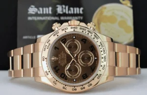 Men's Watches | Racing Professional Watches | Sant Blanc ROLEX 40mm 18kt Rose Gold Daytona Chocolate Arabic Dial Model 116505