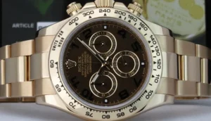 Men's Watches | Racing Professional Watches | Sant Blanc ROLEX 40mm 18kt Rose Gold Daytona Chocolate Arabic Dial Model 116505