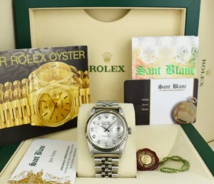 Dress Watches | Sant Blanc ROLEX 36mm 18kt White Gold & Stainless Steel Datejust MOP Diamond Dial Model 16234