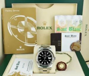 Men's Watches | Dress Watches | Sant Blanc ROLEX 41mm 18kt White Gold & Stainless Steel DateJust II Black Index Model 116334