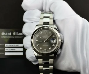 Dress Watches | Sant Blanc ROLEX 41mm 18kt White Gold & Stainless DateJust II Rhodium Diamond Dial Model 116334