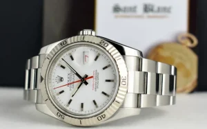 Men's Watches | Dress Watches | Sant Blanc Rolex 36mm 18kt White Gold & Stainless Steel Turn-O-Graph White Dial Model 116264